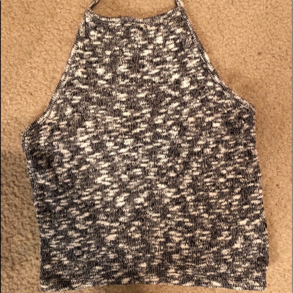 black & white halter